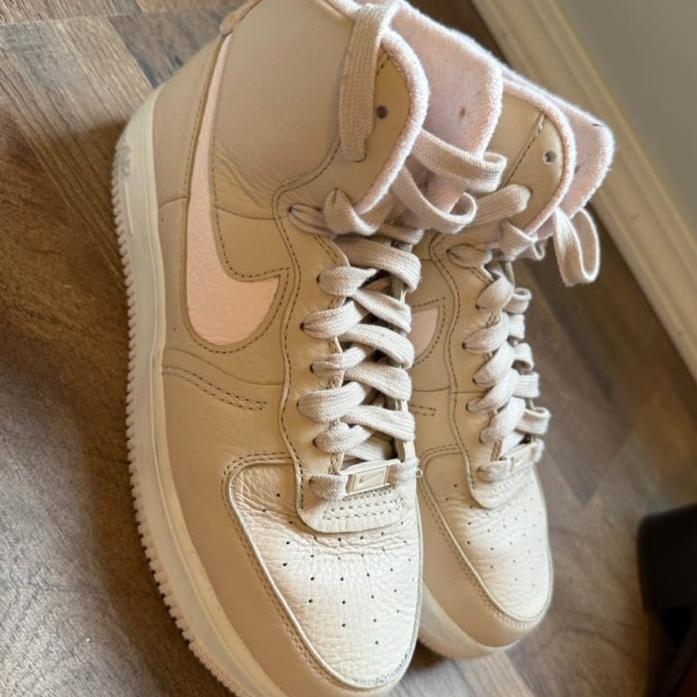 Nike Pink and Cream Sneakers Air Force 1